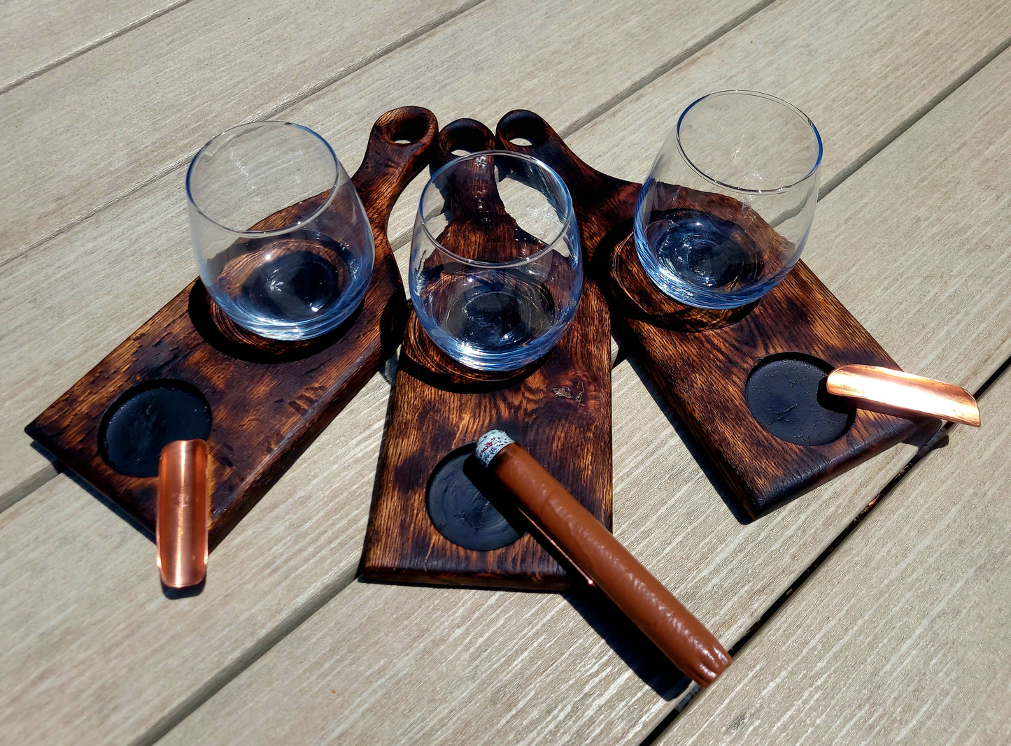 Charred Oak Bourbon/Cigar board