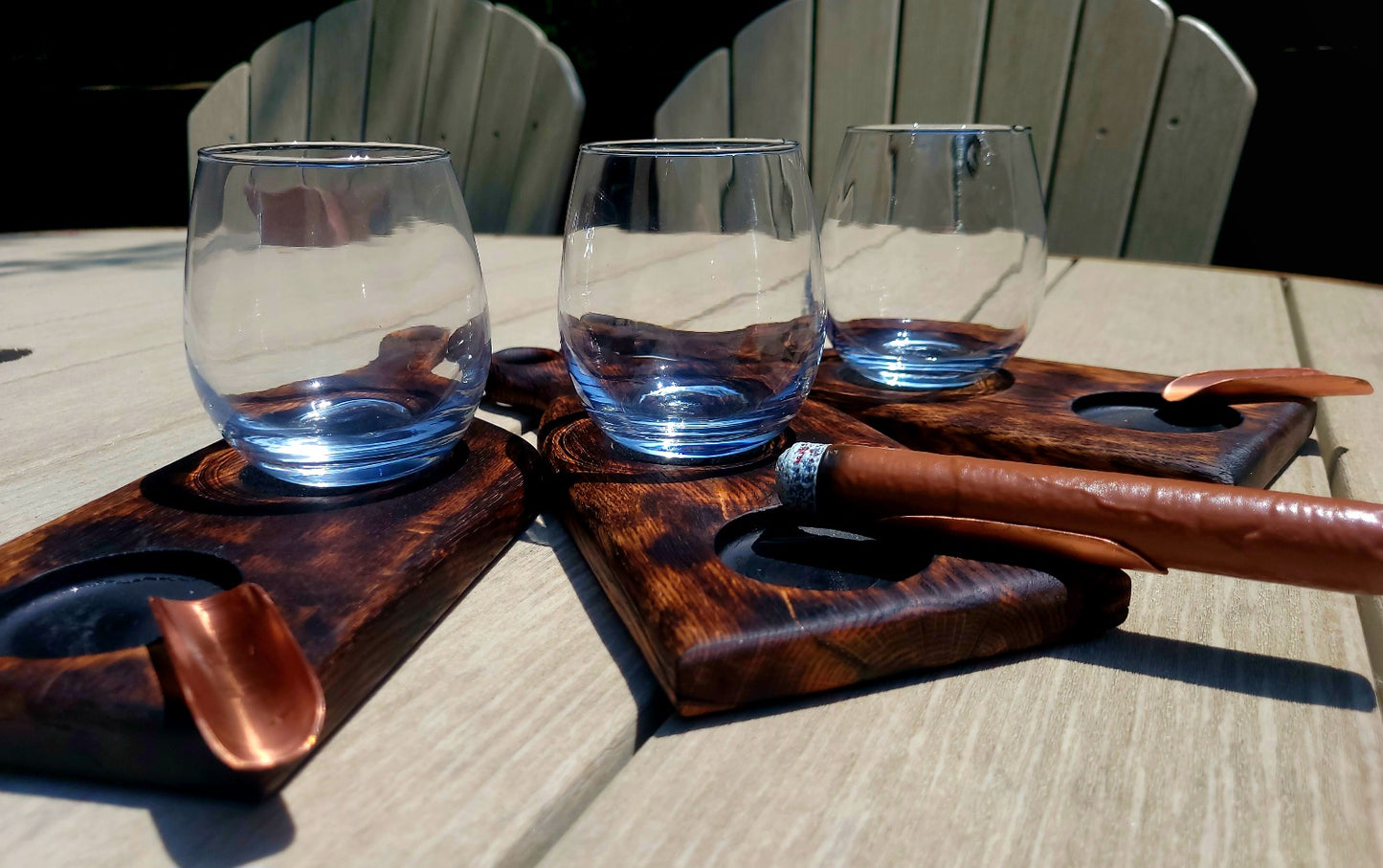 Charred Oak Bourbon/Cigar board