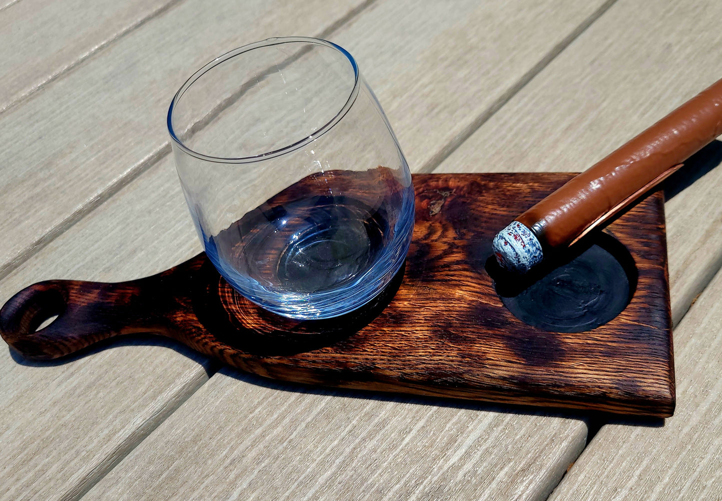 Charred Oak Bourbon/Cigar board